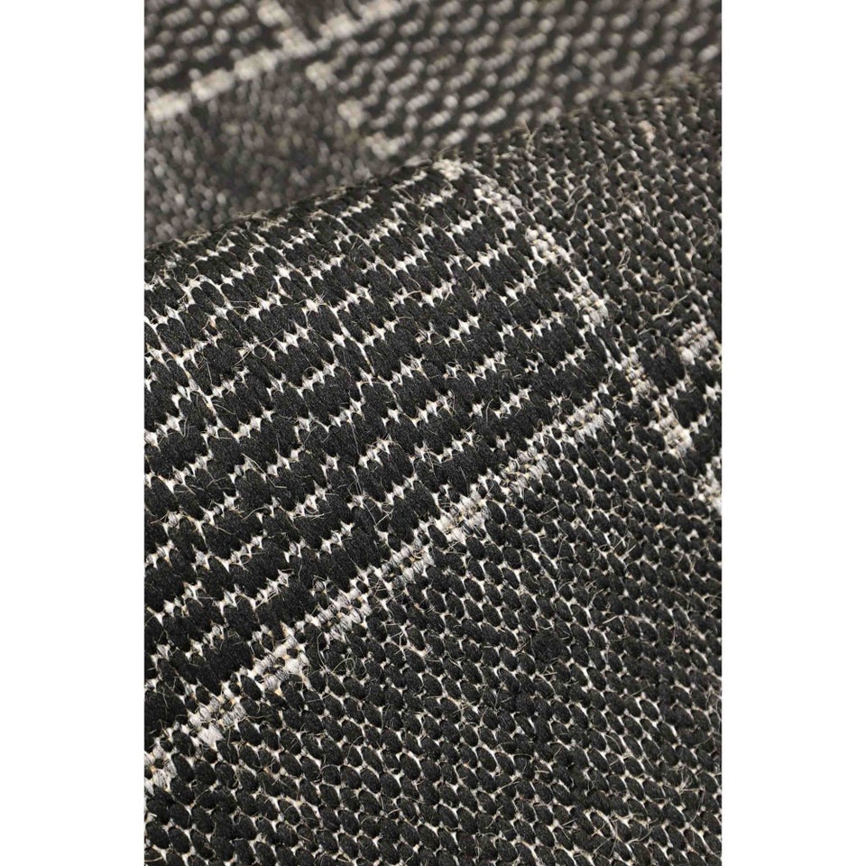 Homemaker Black Check Gel Flatweave Runner Rug