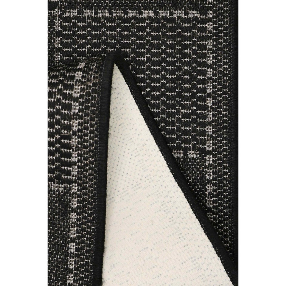 Homemaker Black Check Gel Flatweave Runner Rug