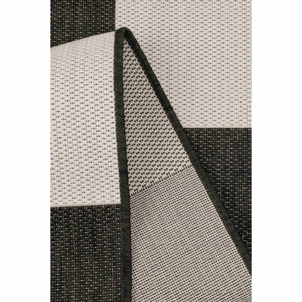 Homemaker Black Chequer Runner Rug