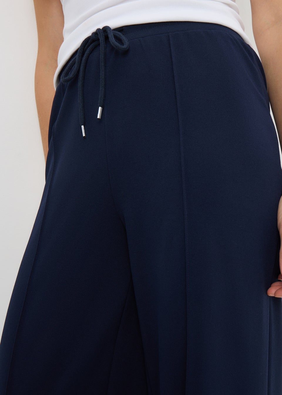 Navy Seam Detail Trousers