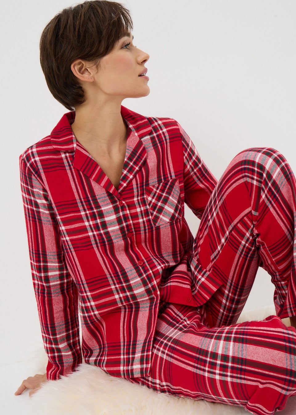 Red Check Family Pyjama Set
