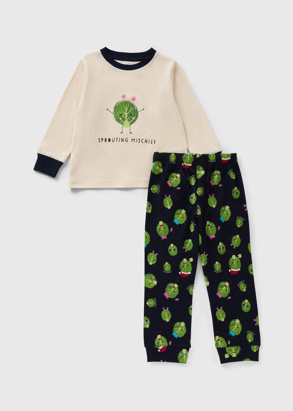 Girls Cream Family Sprout Pyjamas (1–13yrs)