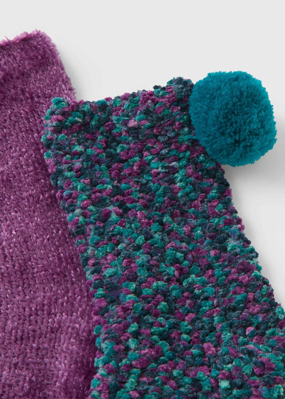 2 Pack Multicoloured Cosy Socks