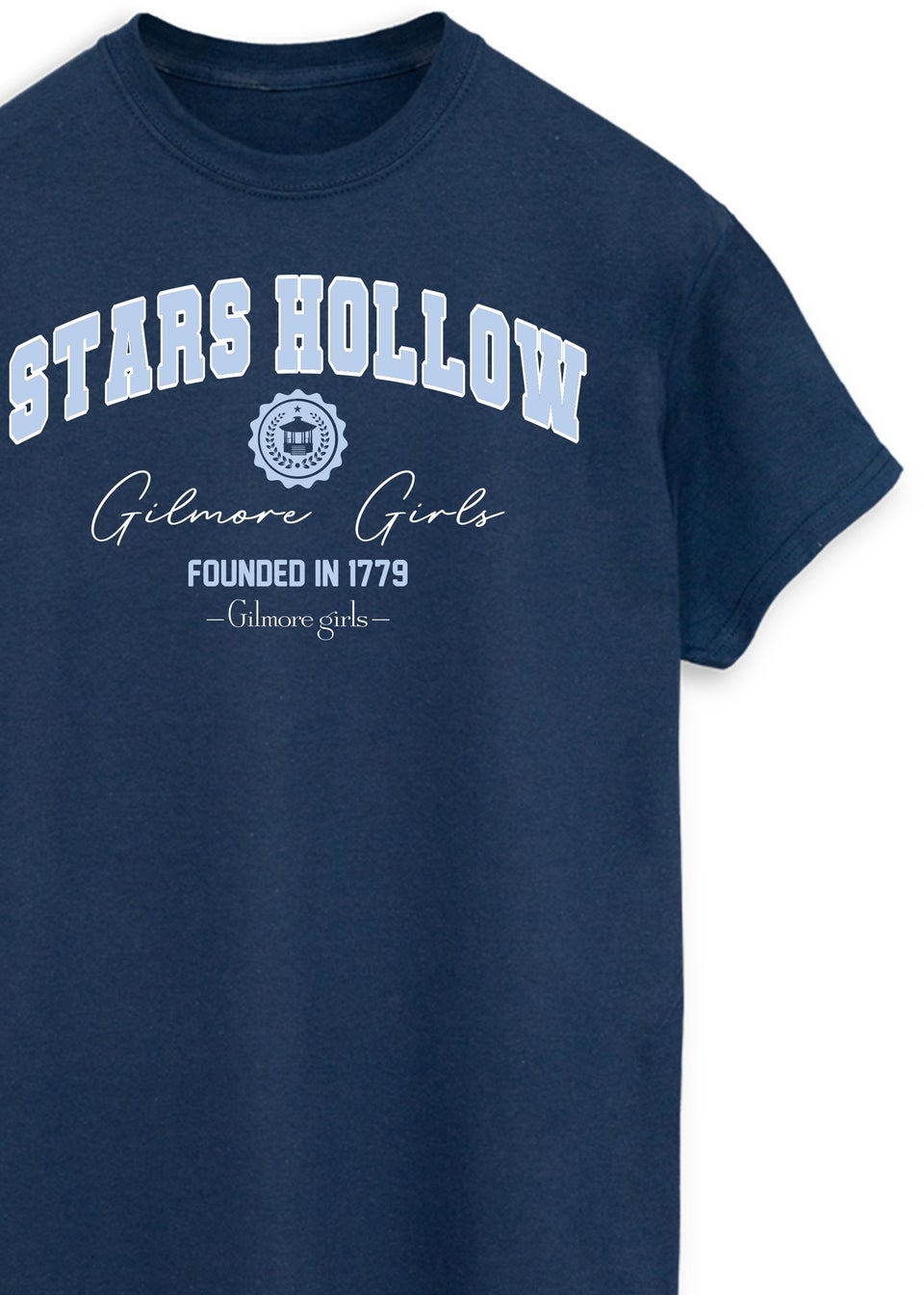 Gilmore Girls Stars Hollow Navy Boyfriend Fit T-Shirt