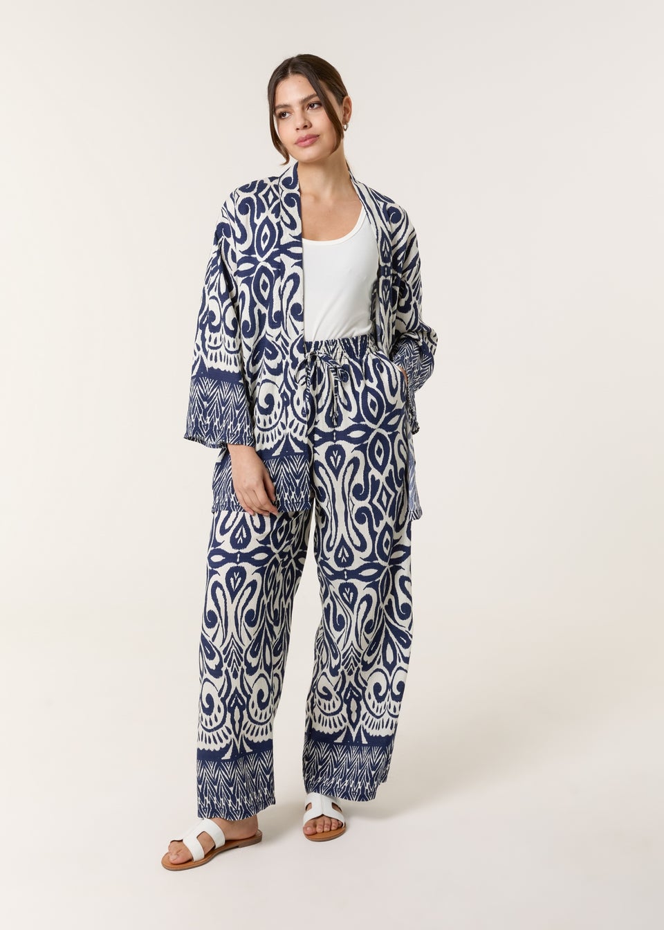 Blue Vanilla Navy Ornamental Two Co Ord Set