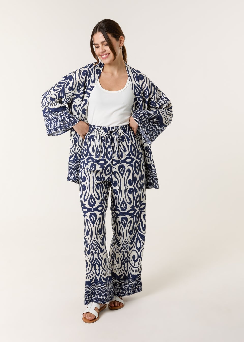 Blue Vanilla Navy Ornamental Two Co Ord Set