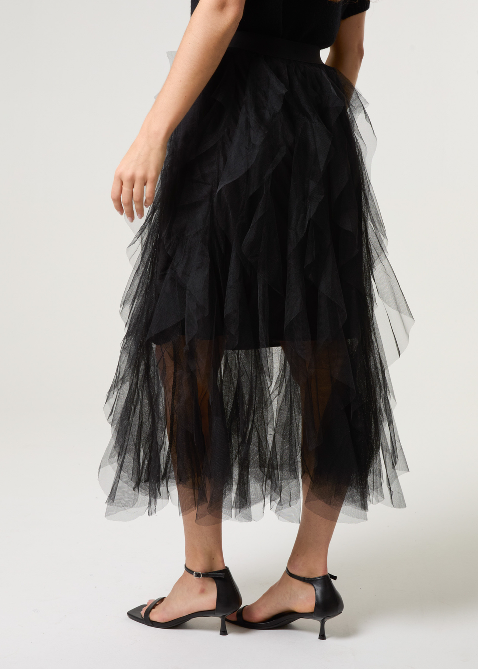 Blue Vanilla Black Layered Tulle Skirt