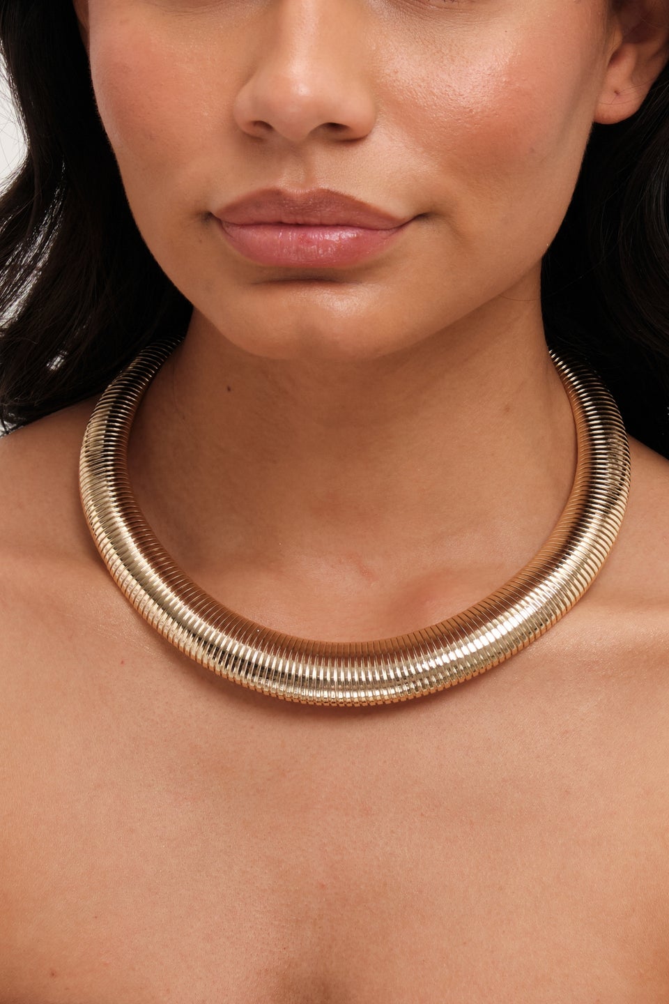 Jon Richard Gold Plated Statement Omega Necklace