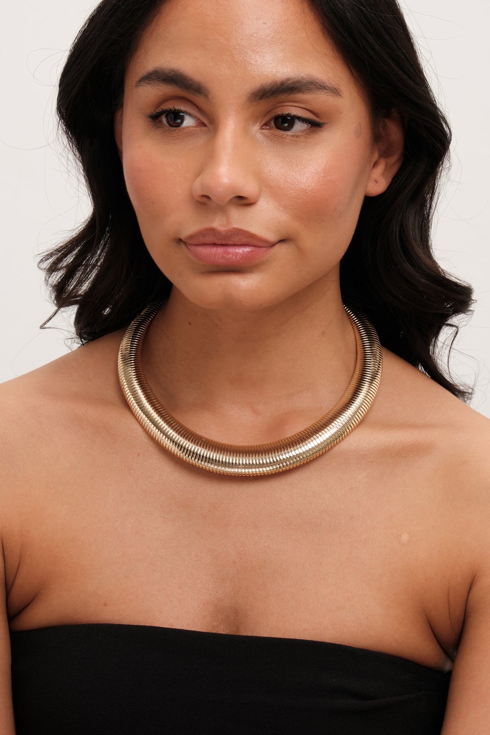 Jon Richard Gold Plated Statement Omega Necklace