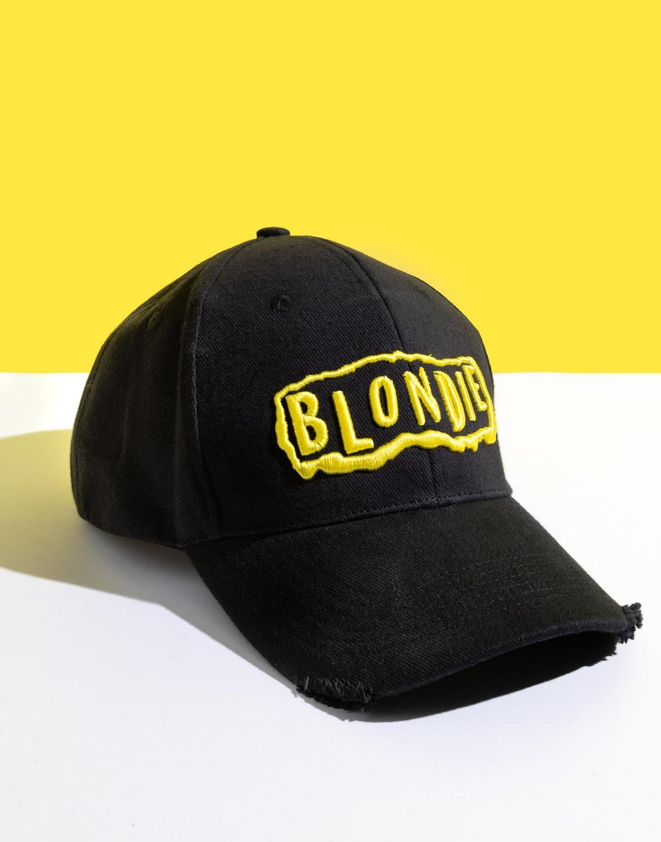 Blondie Black Logo Adjustable Curved Peak Baseball Cap