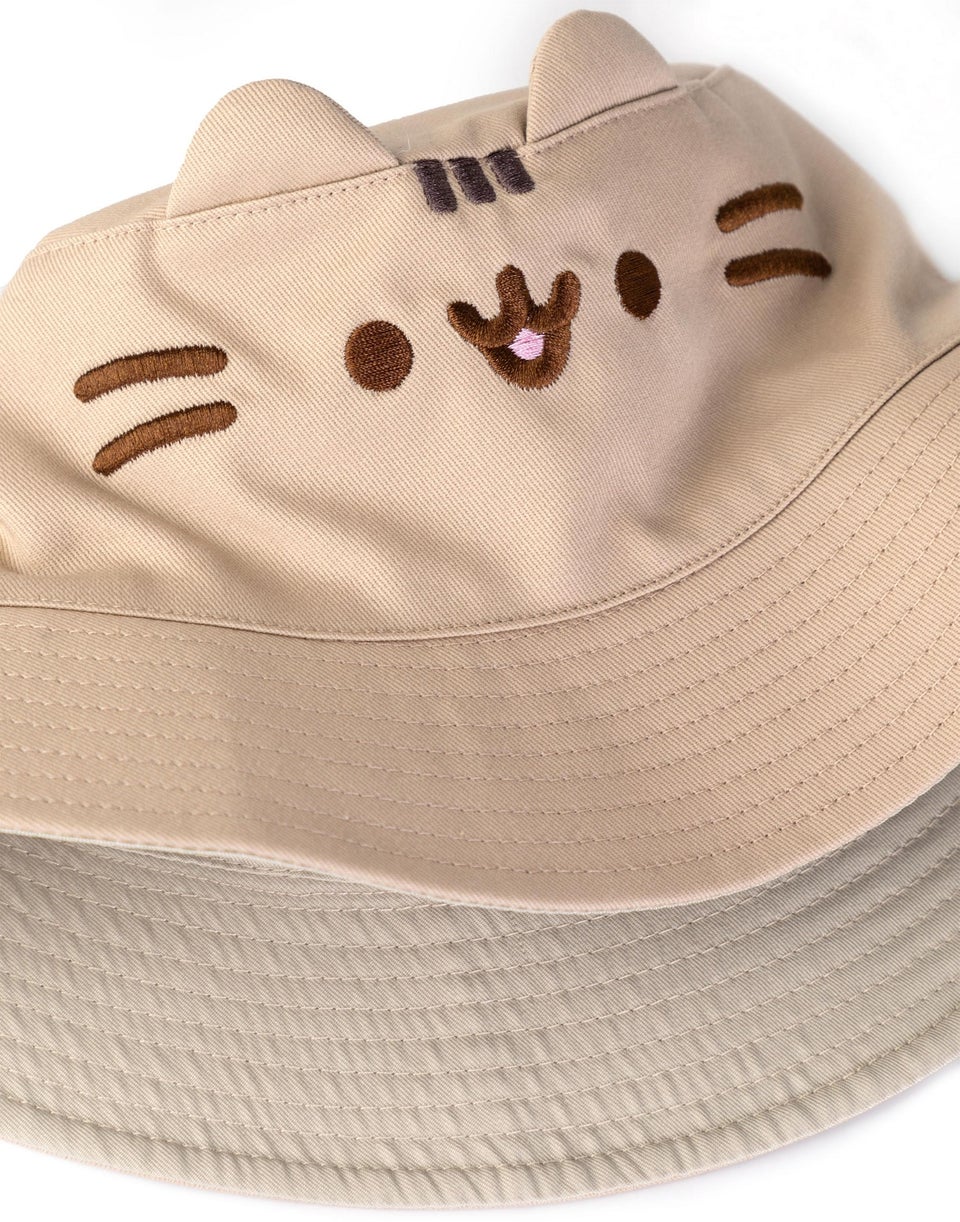 Pusheen Beige Novelty Face Bucket Hat