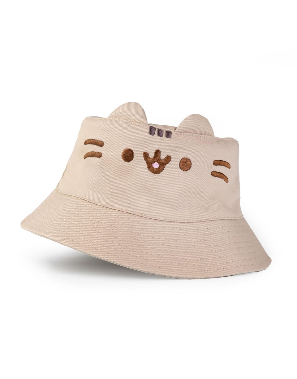 Pusheen Beige Novelty Face Bucket Hat