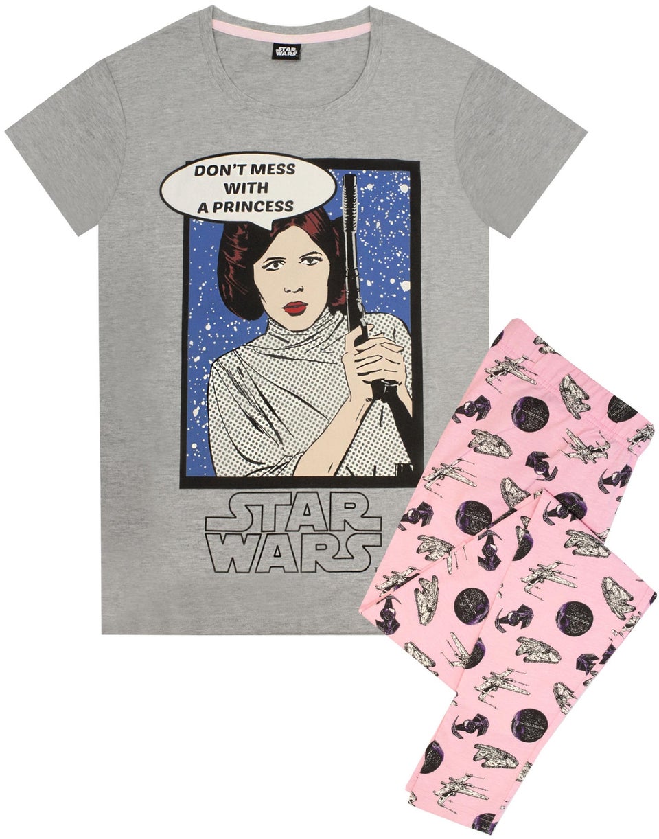 Star Wars Grey Princess Leia T Shirt & Lounge Pants