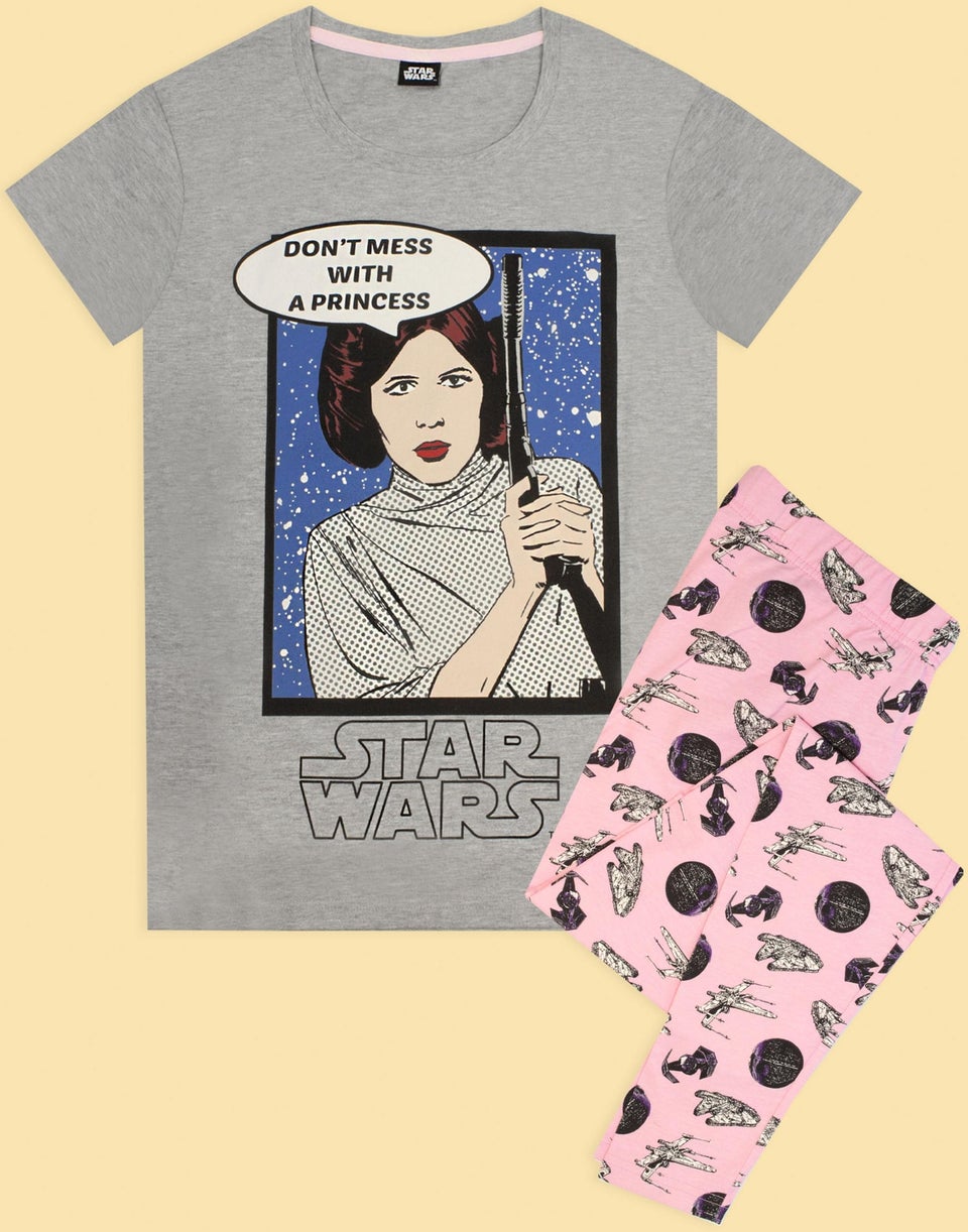 Star Wars Grey Princess Leia T Shirt & Lounge Pants