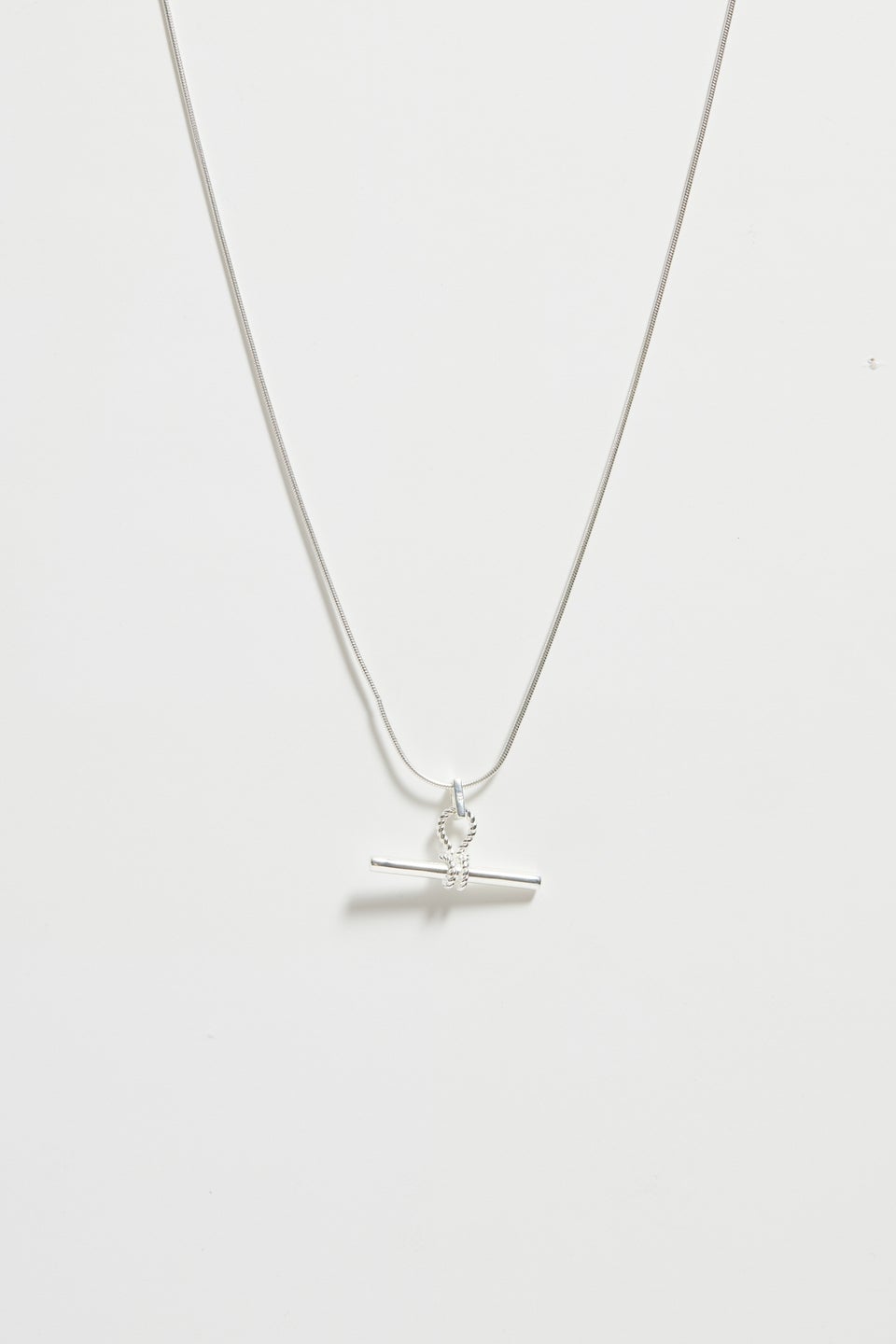 Simply Silver Sterling Silver 925 Polished Textured T bar Pendant