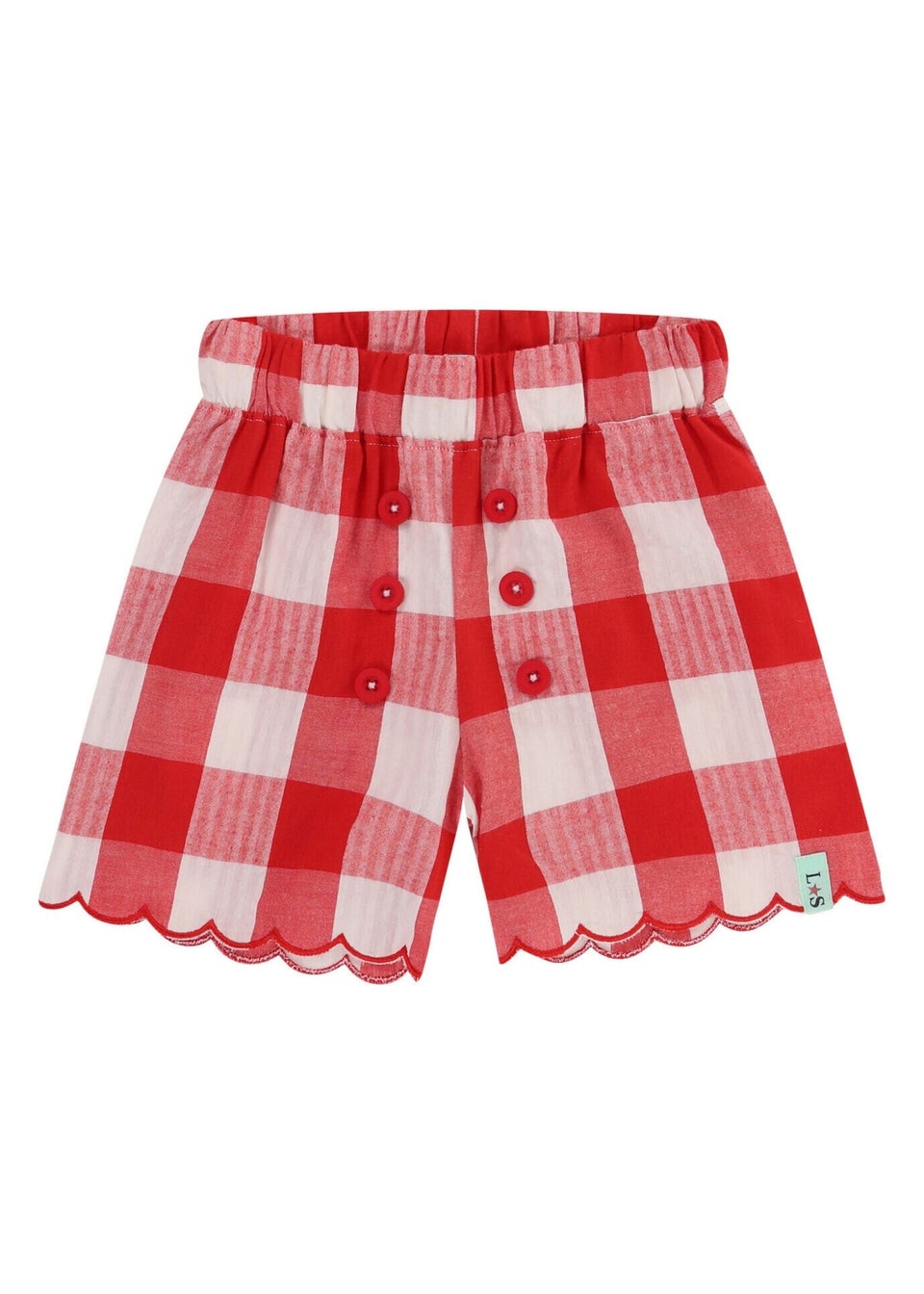 Lilly & Sid Red Gingham Print Dress & Short Set (0-8 Years)