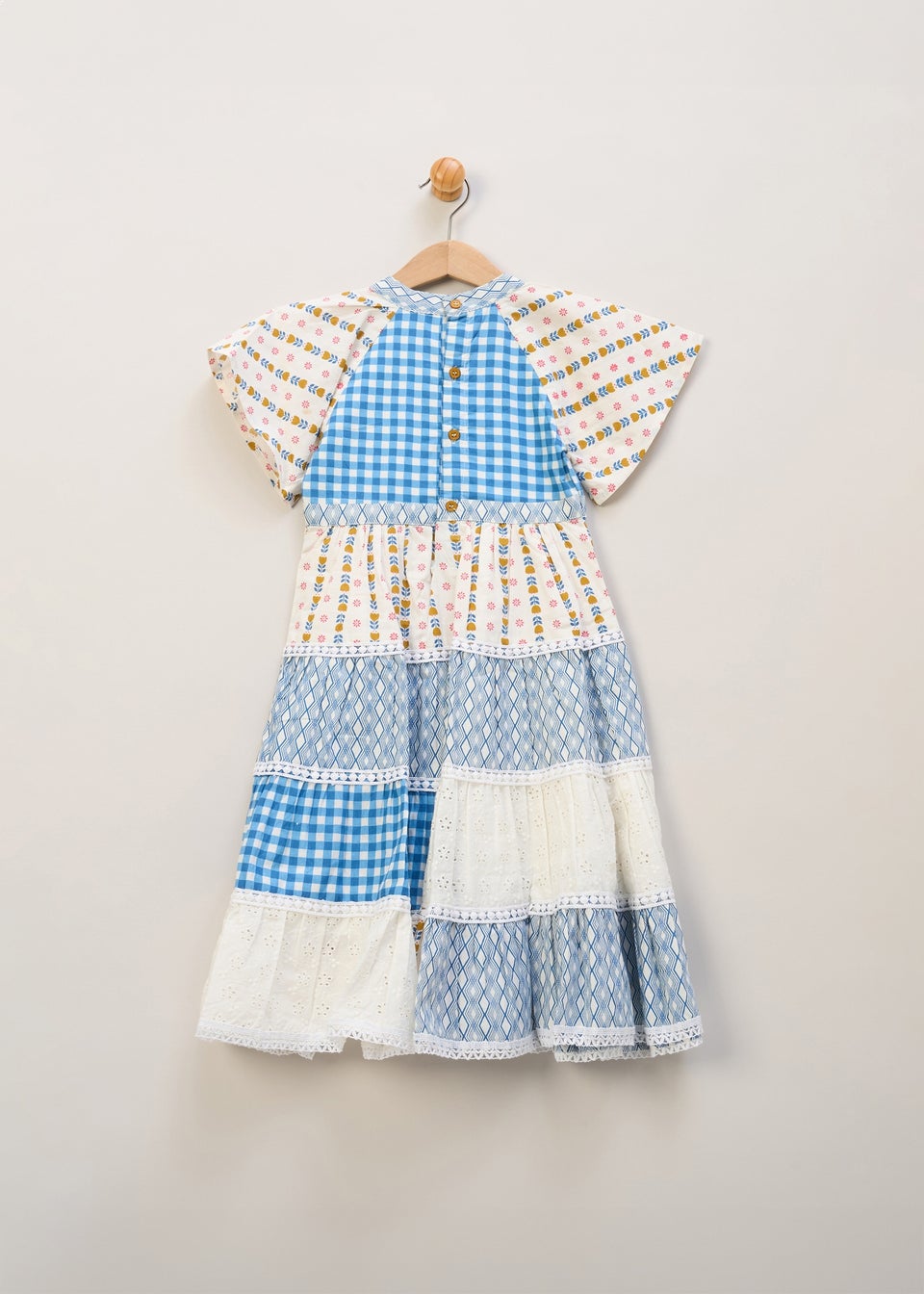 Miss Blue Printed Patch Work Summer Dress (5-7yrs)