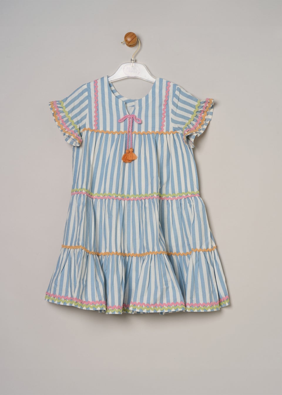 Miss Light Blue Printed Boho Summer Dress (2-7yrs)