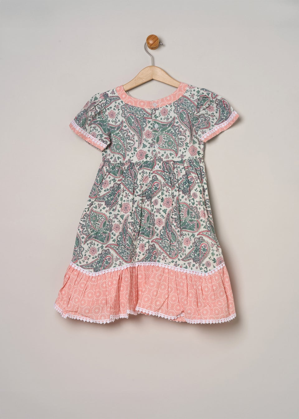 Miss Soft Pink Printed Boho Summer Dress (2-7yrs)