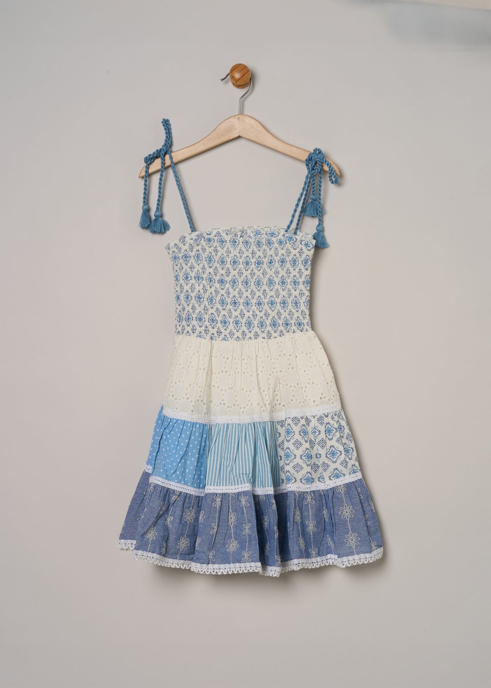 Miss Blue Printed Patch Work Summer Dress (2-7yrs)