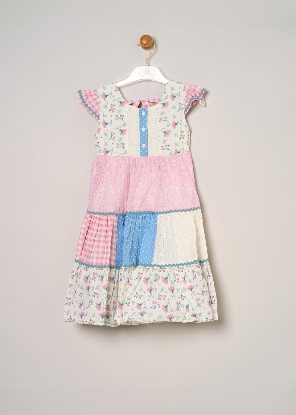 Miss Lilac Printed Patch Work Summer Dress (2-4yrs)