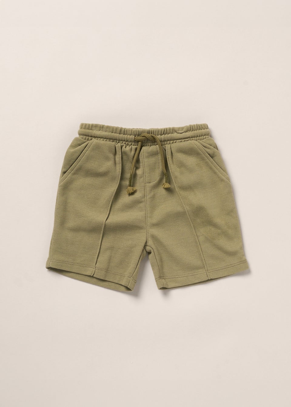 Norn Studios Khaki True Knit Patterned Polo Shirt & Pique Short Outfit Set (2-14yrs)