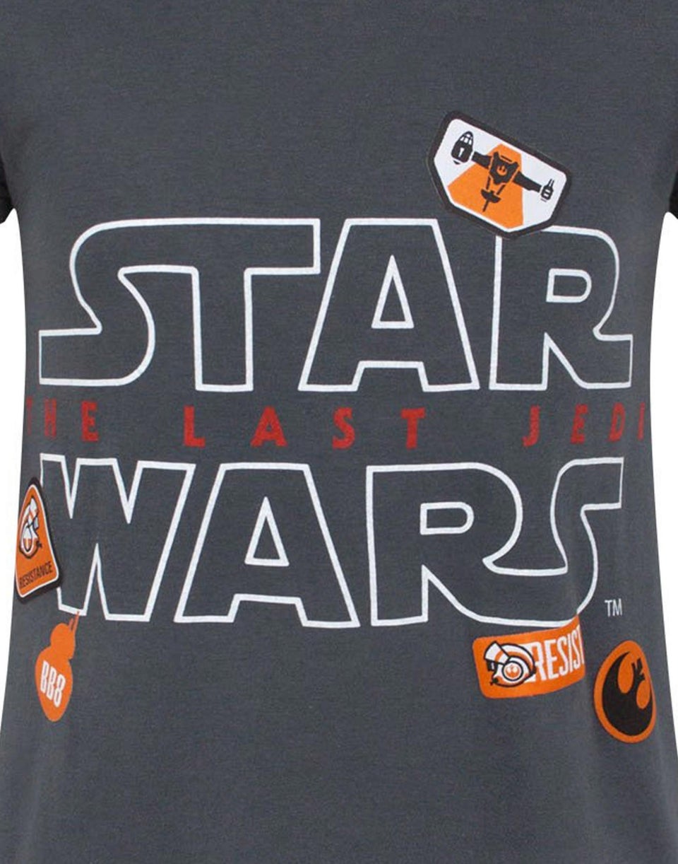 Star Wars Kids Grey Badges T Shirt (5-14 Years)
