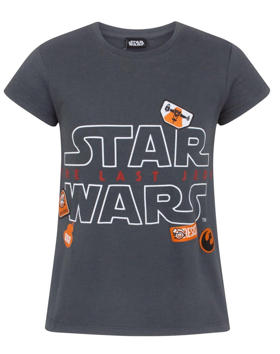 Star Wars Kids Grey Badges T Shirt (5-14 Years)