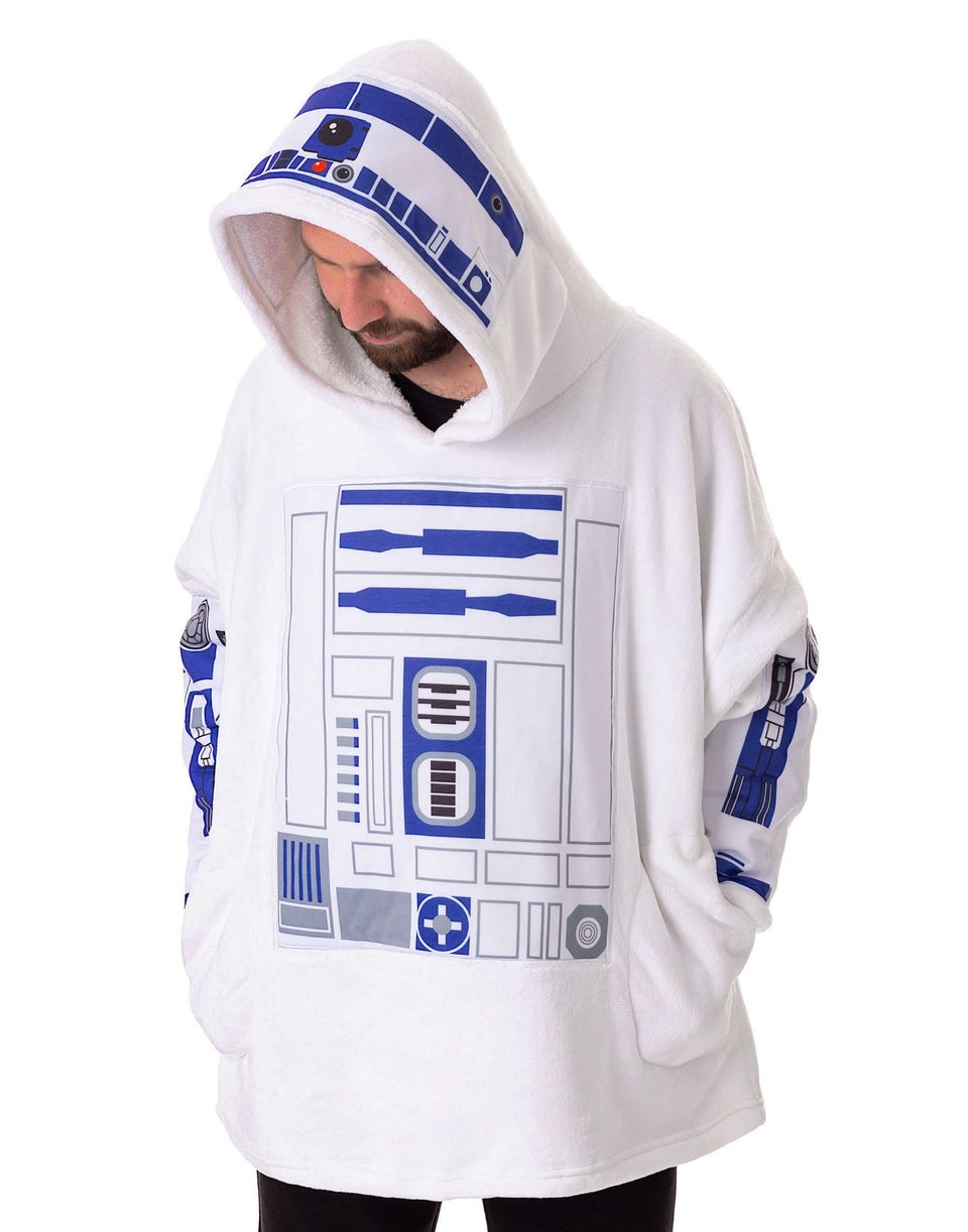 Star Wars White R2D2 Costume Blanket Hoodie