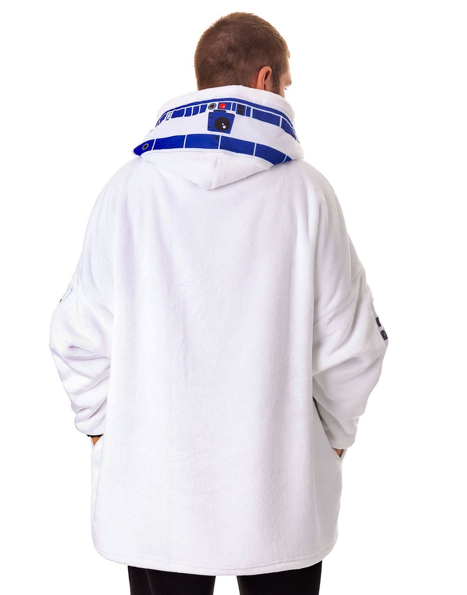 Star Wars White R2D2 Costume Blanket Hoodie