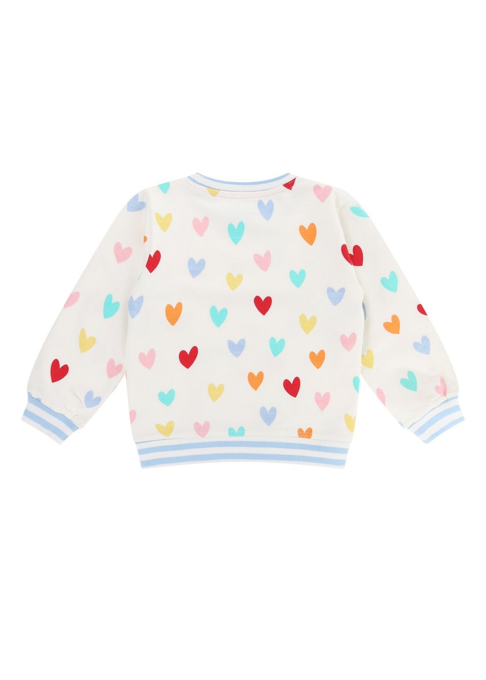 Lilly & Sid Multi White Heart Print Sweatshirt (0-8 Years)