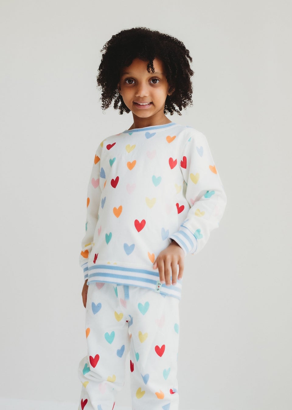 Lilly & Sid Multi White Heart Print Sweatshirt (0-8 Years)
