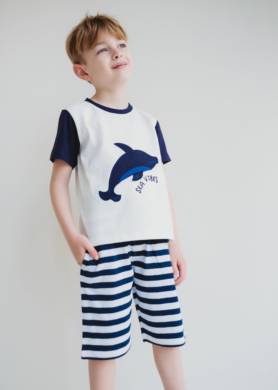Lilly & Sid Multi Coloured 2 Pack Nautical & Stripe Print Shorts (0-7 Years)