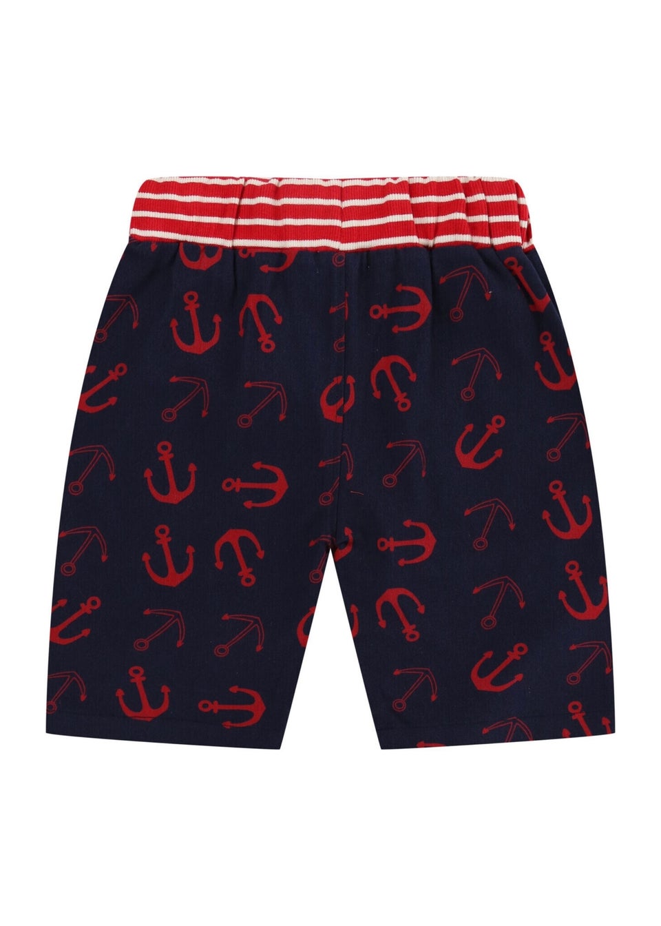 Lilly & Sid Navy Anchor Print Shorts (24 Months- 8 Years)
