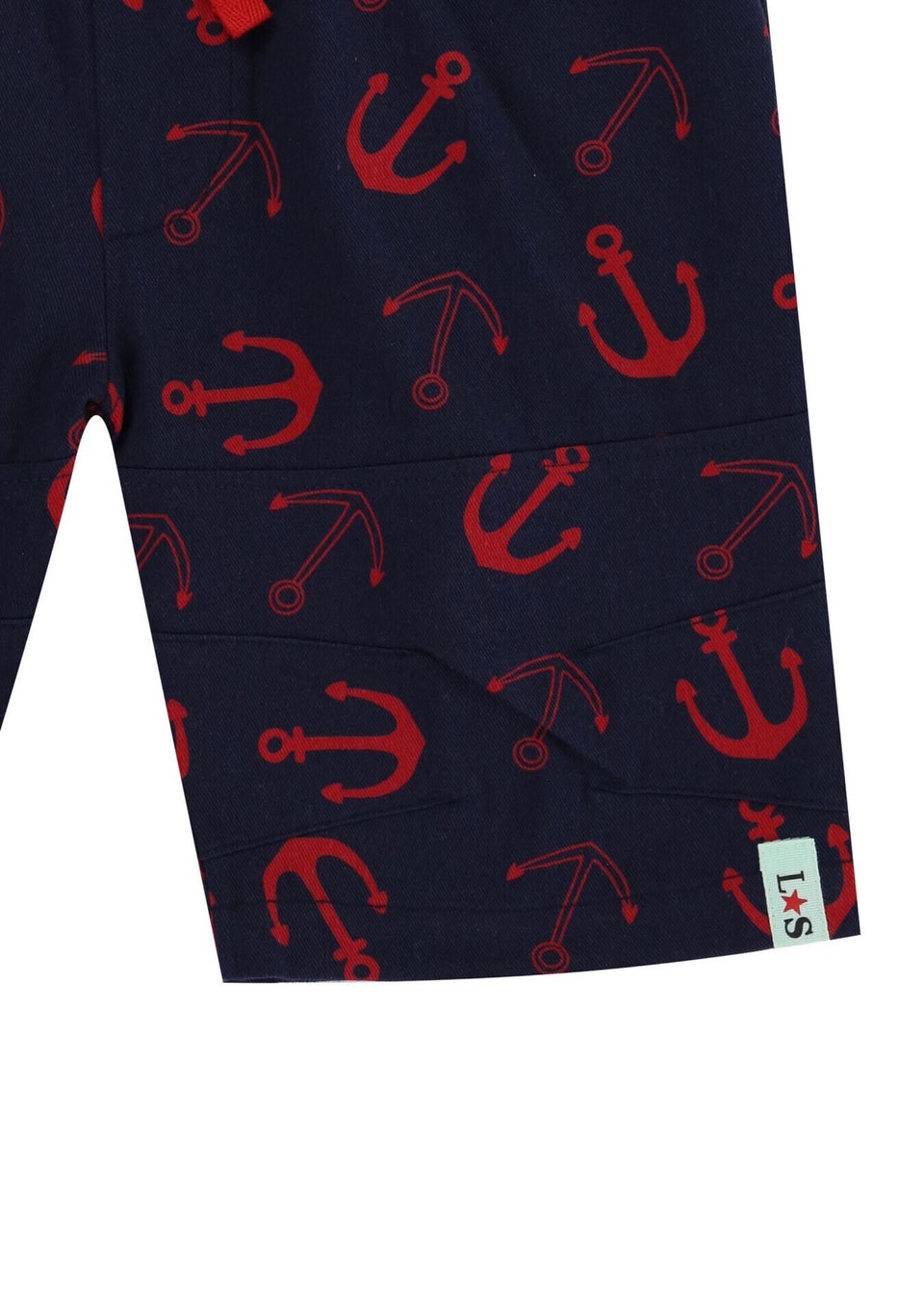 Lilly & Sid Navy Anchor Print Shorts (24 Months- 8 Years)