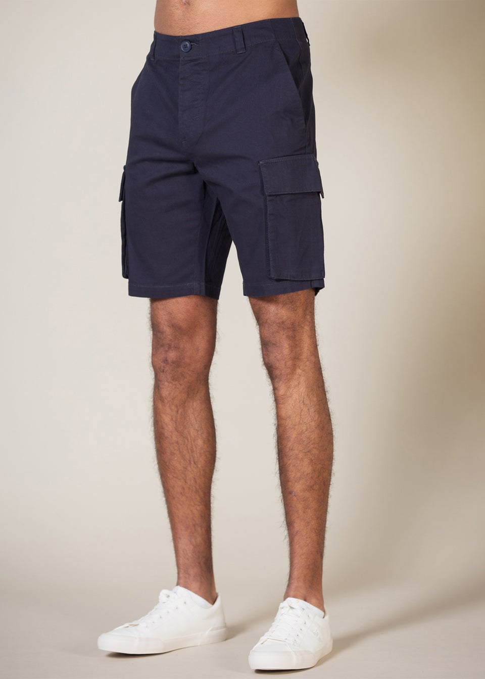 French Connection Navy Cotton Cargo Shorts  2 Pack