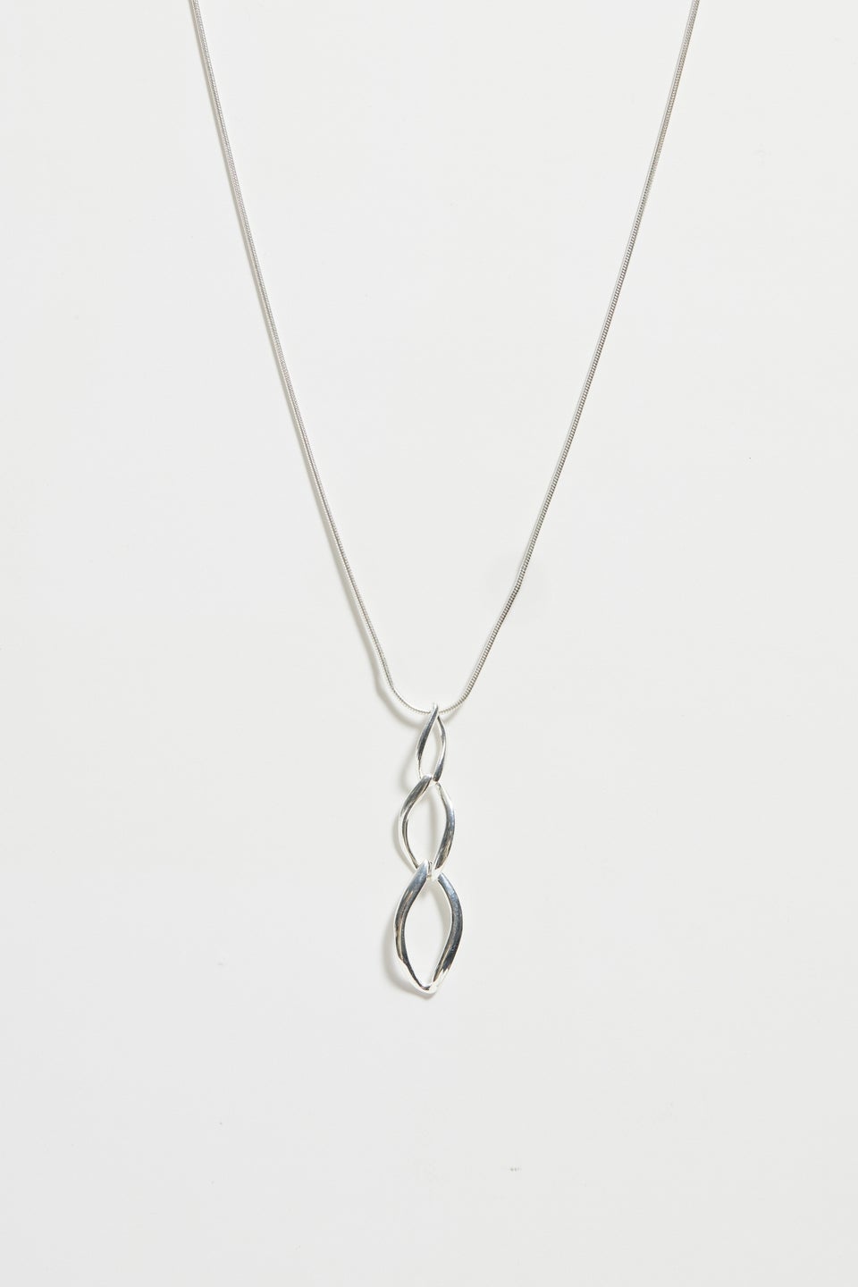 Simply Silver Sterling Silver 925 Polished Flat Spiral Pendant
