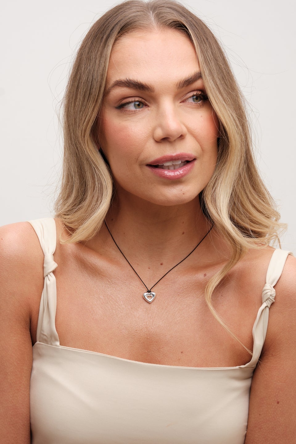 Simply Silver Sterling Silver 925 Cord Heart Pendant