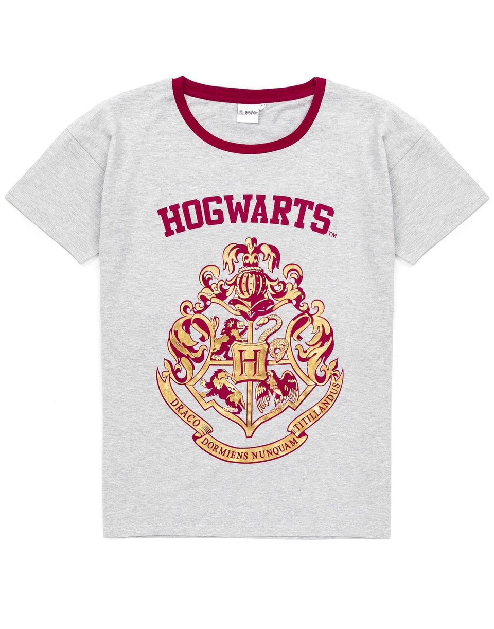 Harry Potter Grey Hogwarts Crest Shortie Pyjamas