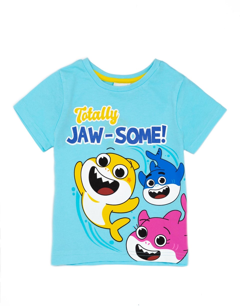 Baby Shark Kids Blue Shortie Pyjamas (12 Months-5 Years)
