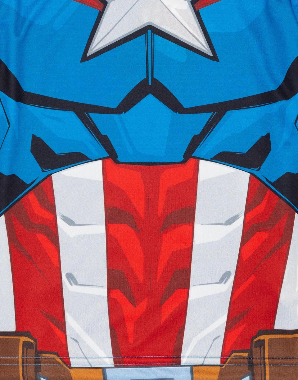 Disney Marvel Captain America Kids Blue Shortie Pyjamas (2-8 Years)