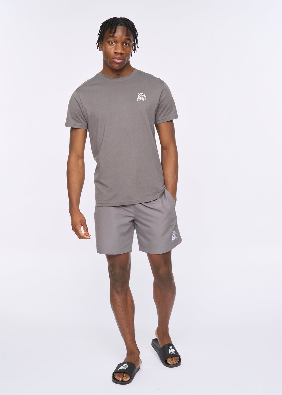 Kings Will Dream Charcoal Grey Crosby  Swim  Shorts
