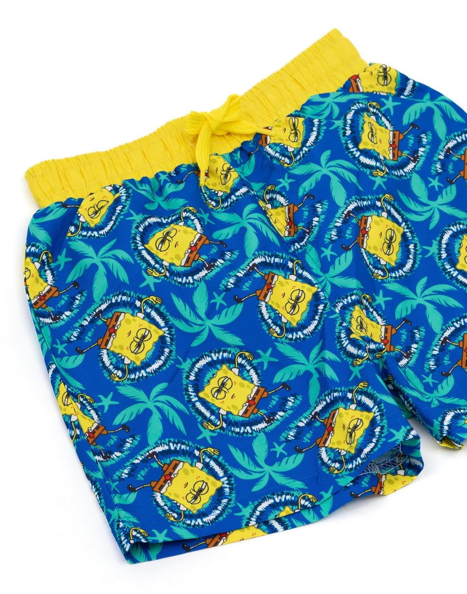SpongeBob Character Blue Swim Shorts (3-12 Years)