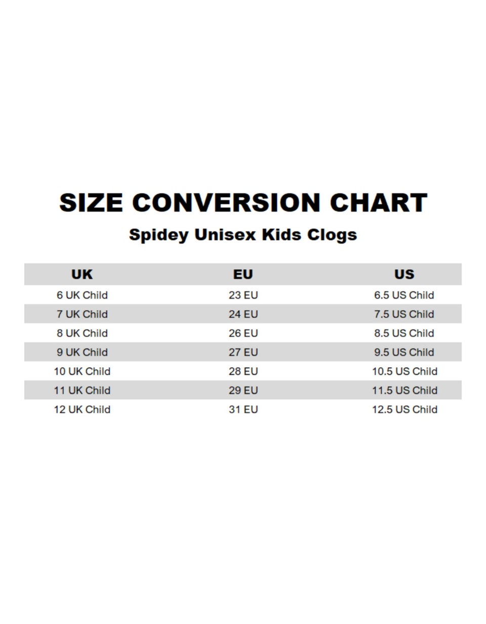 Marvel Spidey Kids Black Clogs (Younger 6-12 Older)