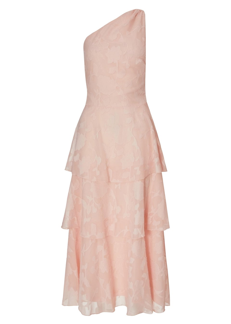 Quiz Pink Petite Tiered Maxi Dress