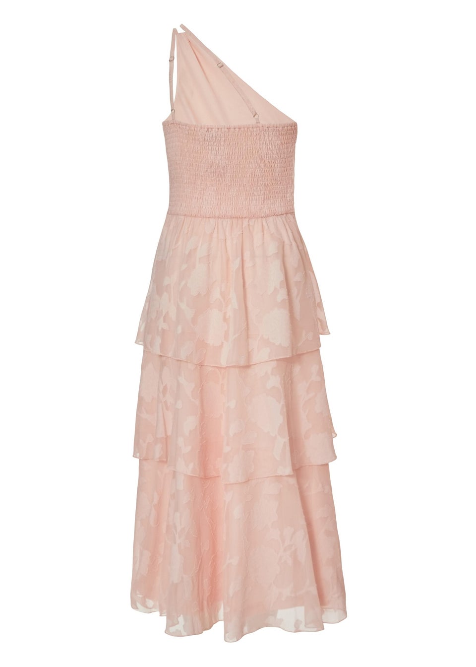 Quiz Pink Petite Tiered Maxi Dress
