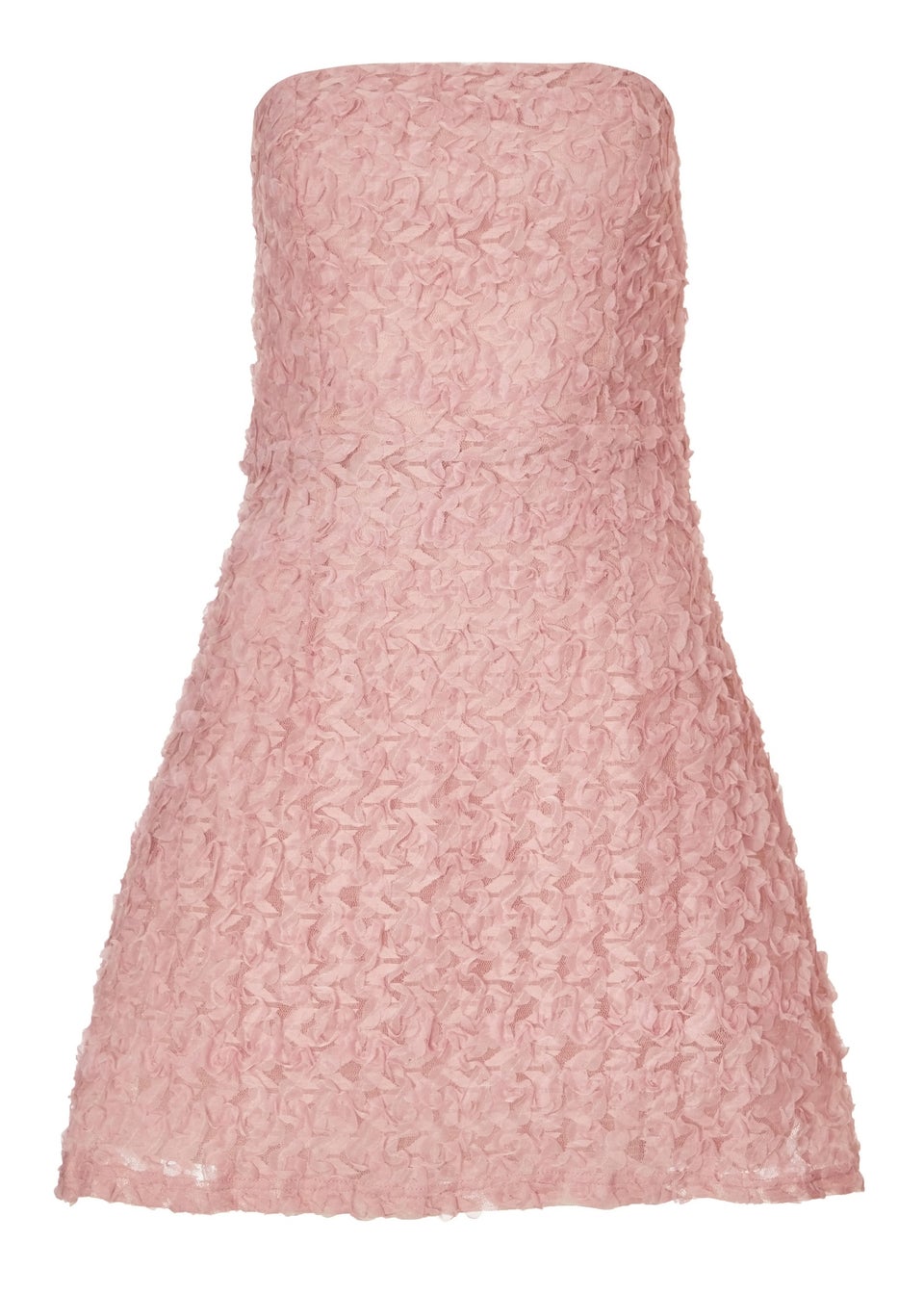 Quiz Pink Floral Bandeau Mini Dress
