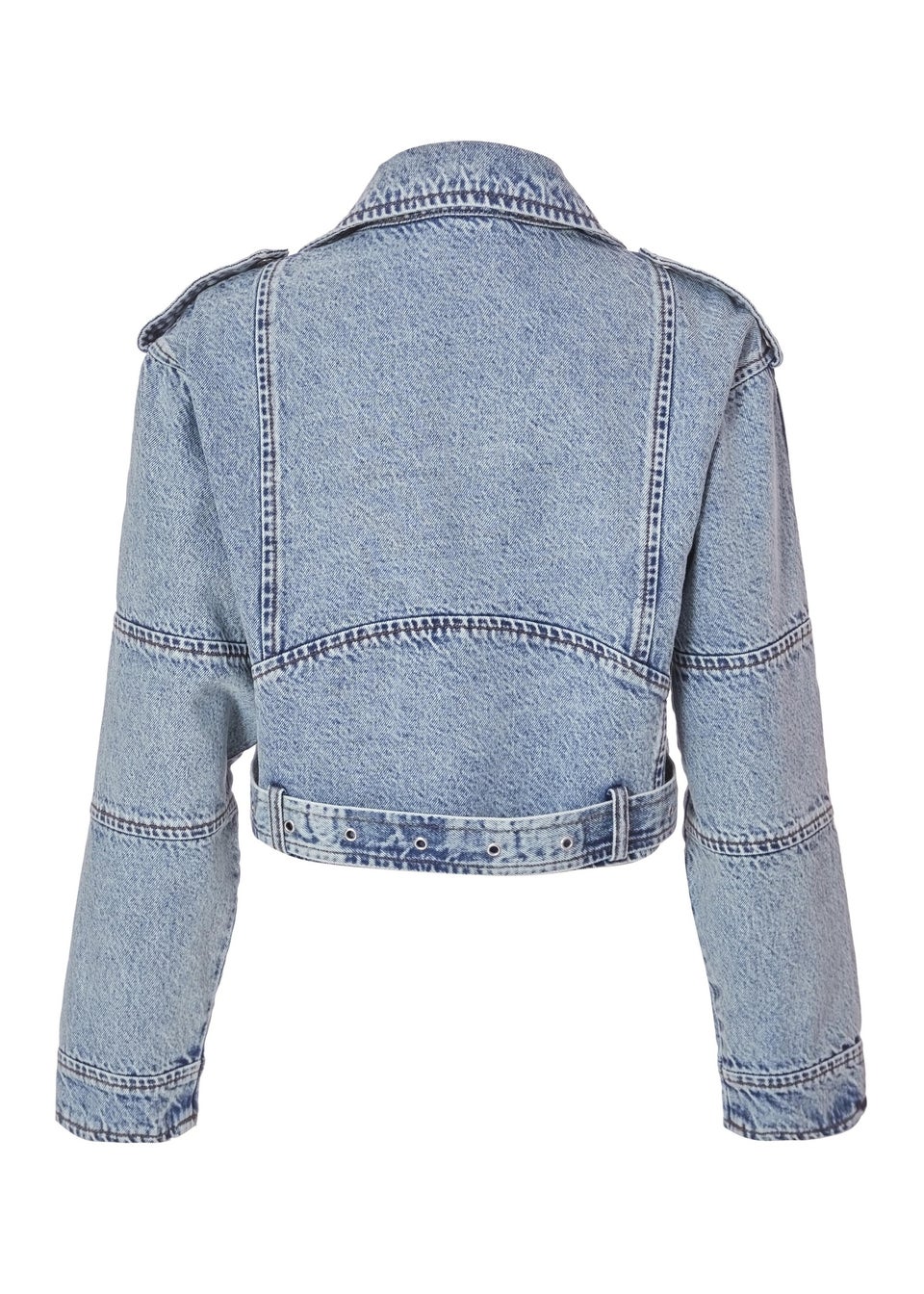 Quiz Blue Denim Biker Jacket