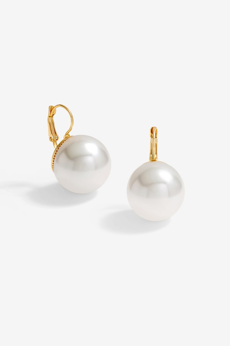 Jon Richard Gold Plated Large Dome Pearl Earrings