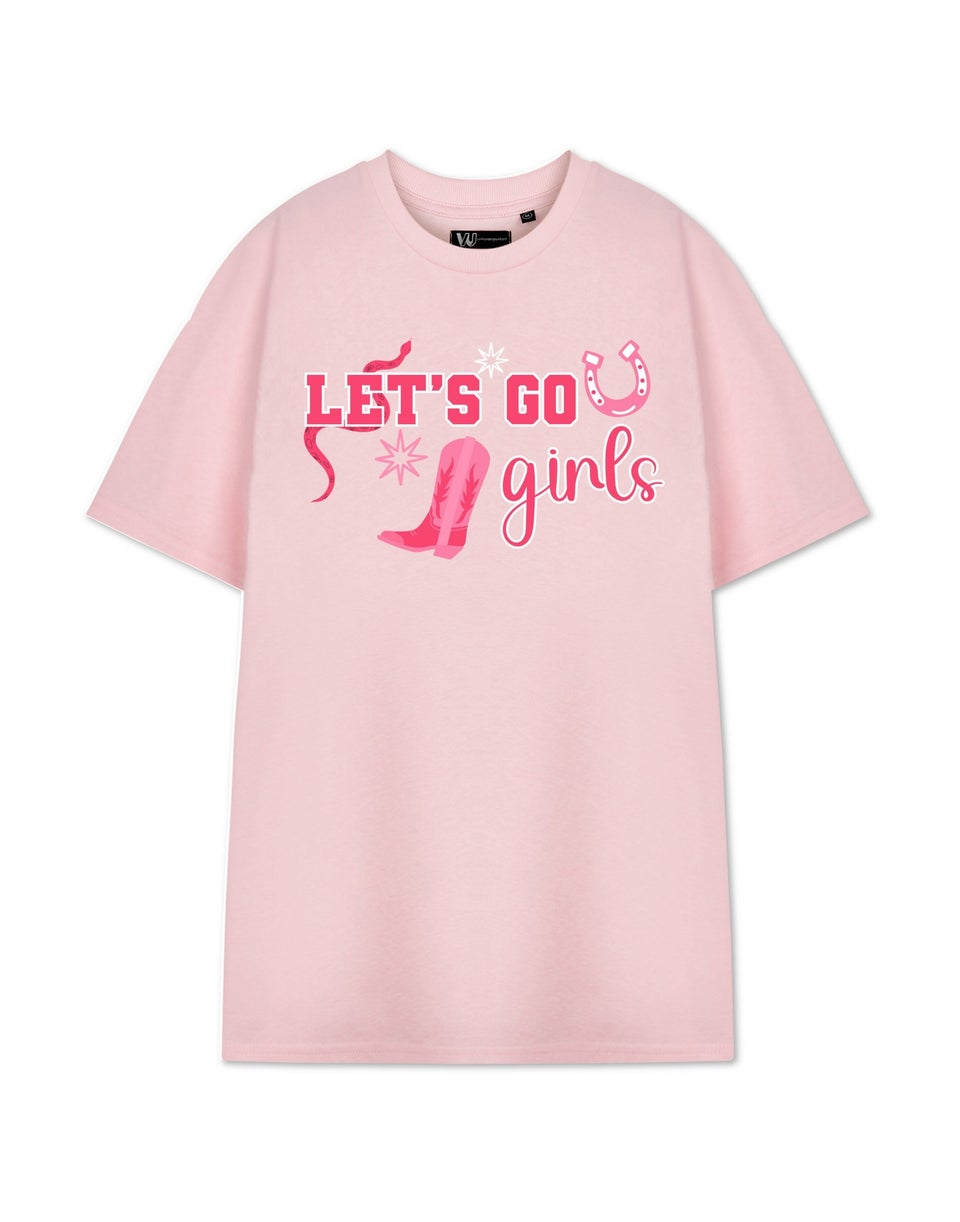 Show Me The Merch Let's Go Girls Pink T Shirt